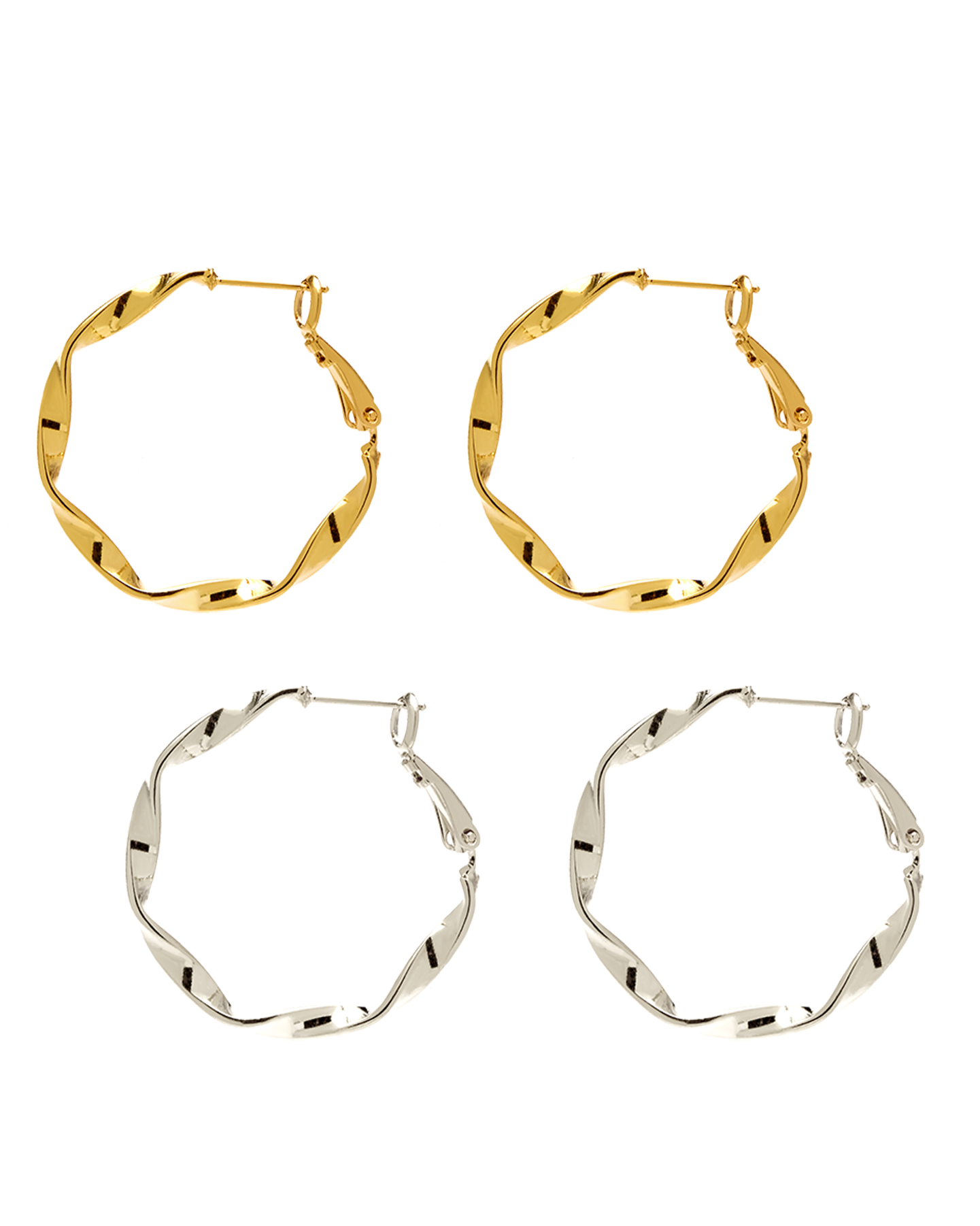 ツイストフープピアス