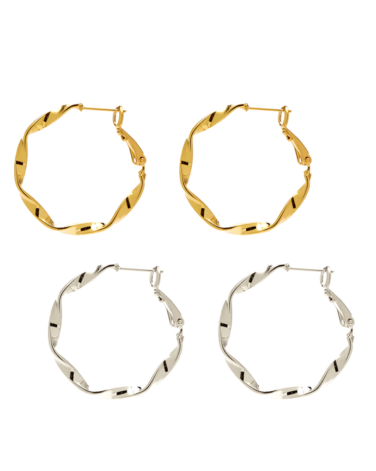 ツイストフープピアス